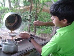 Making chai