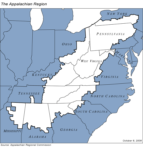 thirteen Appalachian states