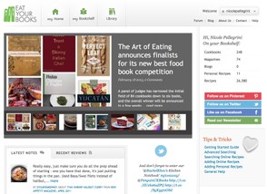 The EatYourBooks website