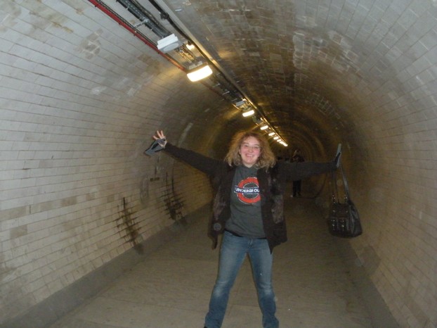 Having some fun in the London "underground"...