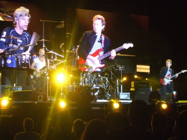 The Police on stage, August 2007 at Giants Stadium