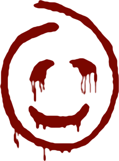 serial killer Red John's signature crying smiley face, drawn with each victim's blood