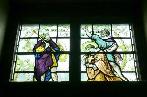 Image: St Tydecho Stoned Stain Glass, Mallwyd