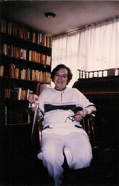 Inés Arredondo in her apartment in Mexico City; July 25, 1989