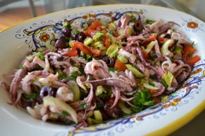 Calamari salad.