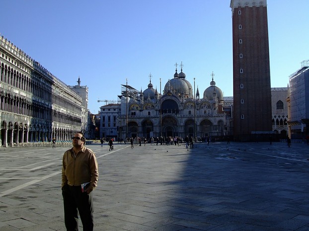 Outside St. Mark's Basilica in Venice Outside St. Mark's Basilica in Venice