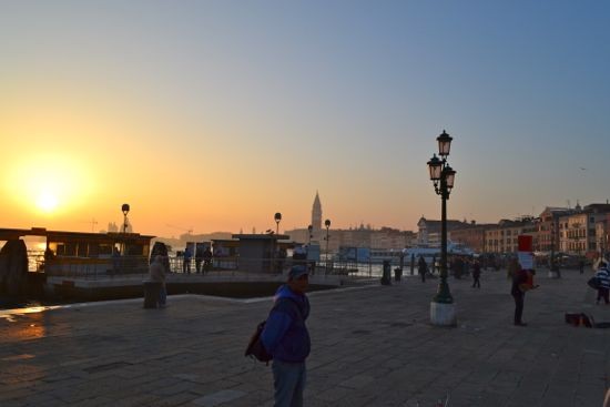 Vaporetto stops along the Canale di San Marco in Venice.