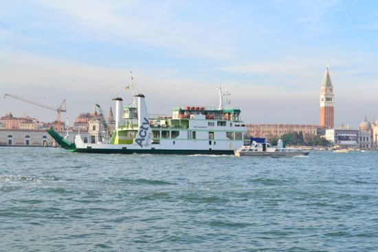 One of the car ferry boats operated by Actv.