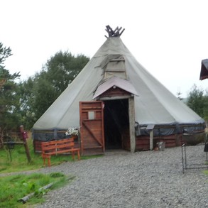 A Sami Lovvo in the Winderness Centre, Tromso, Norway