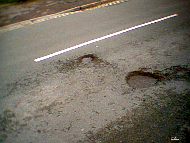 A pothole big enough to report