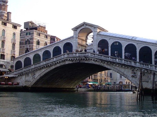 The Rialto Bridge in Venice.