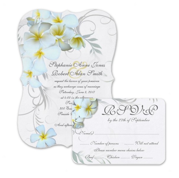 Tropical White Floral Stationery