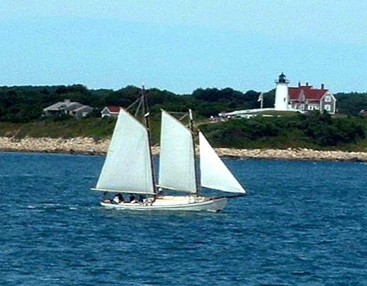 Cape Cod Lighthouse and Sailboat