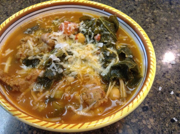 Chicken Sausage and Vegetable Soup with Kale
