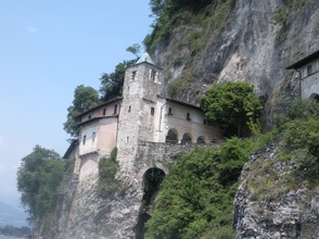 The Santa Caterina del Sasso Ballaro monastery on Lake Maggiore.