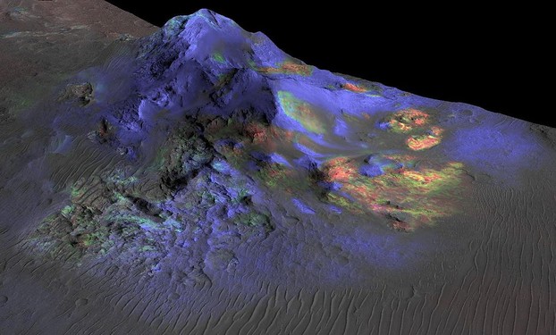 detection data from CRISM (Compact Reconnaissance Imaging Spectrometer for Mars) instrument on NASA’s Mars Reconnaissance Orbiter
