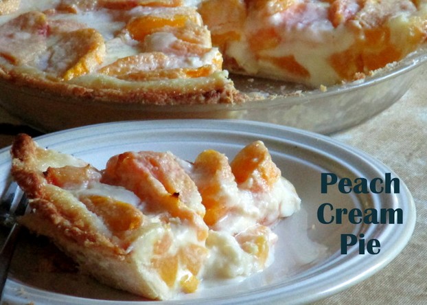 Homemade peach pie