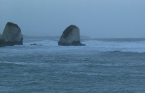 Rocks in a rough sea