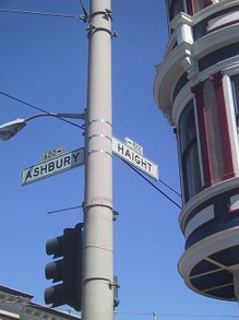 Junction of the famous Haight & Ashbury Streets