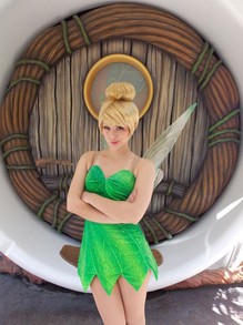 Tinker Bell at the Pixie Hollow attraction, Disneyland.