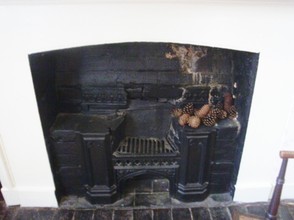 The kitchen fireplace