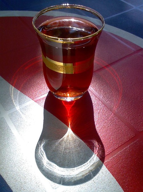 Glass of Turkish tea