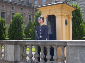 Soldier outside the palace