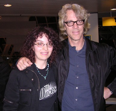 The author, sockii, with Stewart Copeland in May 2005 at the Rock and Roll Hall of Fame