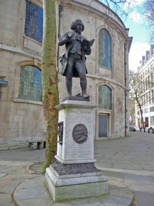 Dr. Johnson;s Statue in Fleet Street