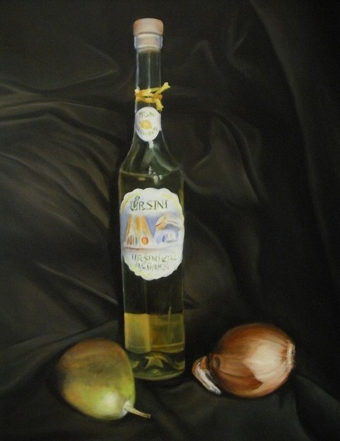 Still Life with Olive Oil Bottle