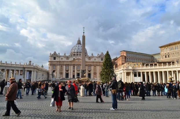 The Vatican is always crowded with tourists and religious pilgrims alike.