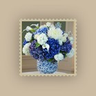 match blue flowers