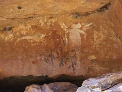 Aboriginal Painted Figures of Varied Periods, Kimberley, Western Australia  by Richard Ashworth