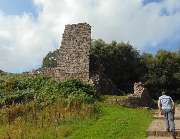 outer walls of the ruined castle