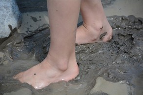 Feet in mud