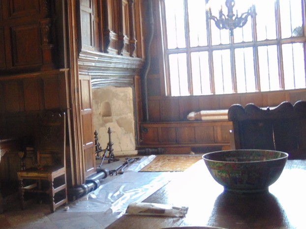 Saxon fireplace in the Tudor Great Hall