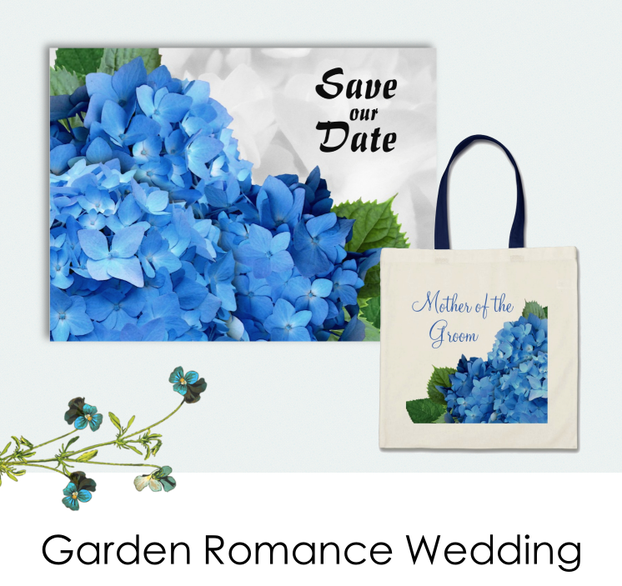 Blue Hydrangeas Wedding Stationery