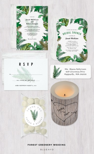 Forest Greenery Designer Wedding Set