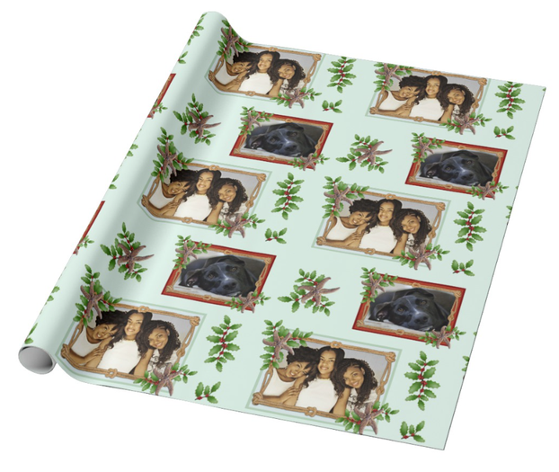 Double Photo Template Gift Wrap