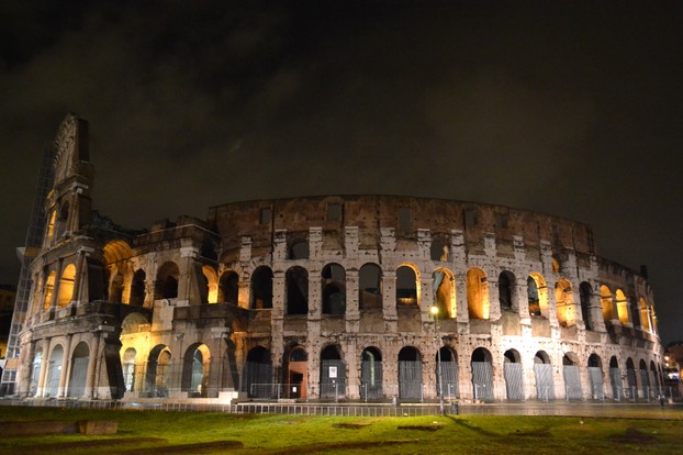 The Colosseum of Rome at night