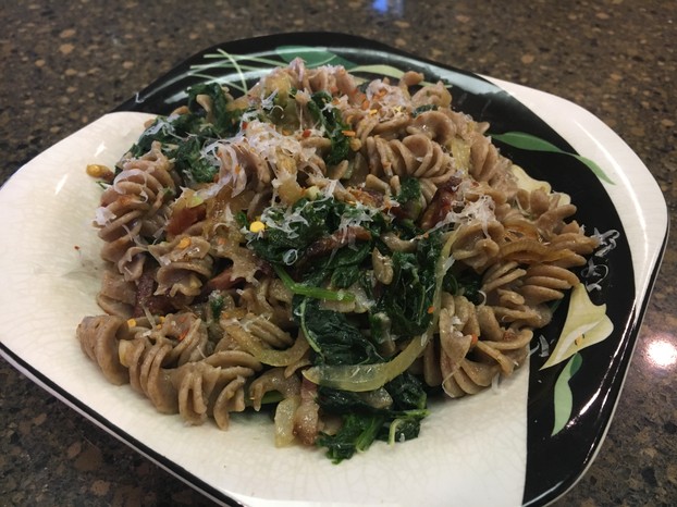 Pasta with Kale and Bacon