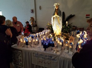 Votive Candles Arranged as Rosary