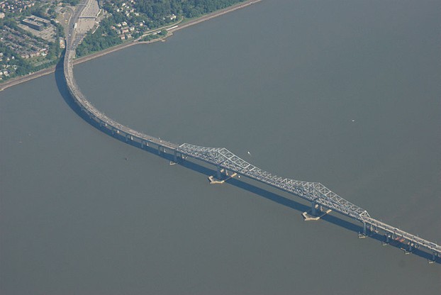 Tappan Zee bridge, aerial view