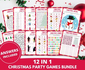 Christmas Printable Games Bundle