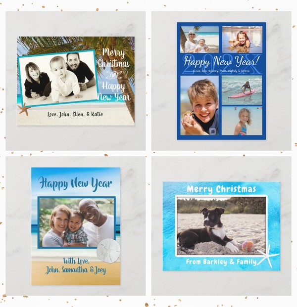 Christmas and New Years photo postcards
