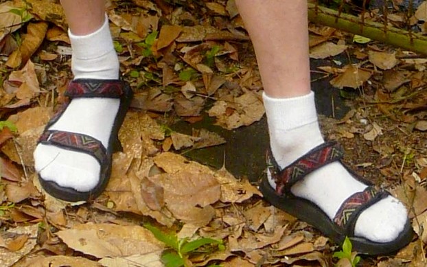 white ankle socks with sandals