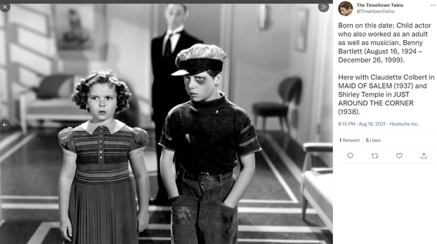 Penny Hale (Shirley Temple) befriends neighbor Milton Ramsby (Bennie Bartlett) and helps him to shed his snobbishness