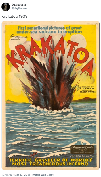 1933 Color Poster from the Academy Award Winning Film Krakatoa