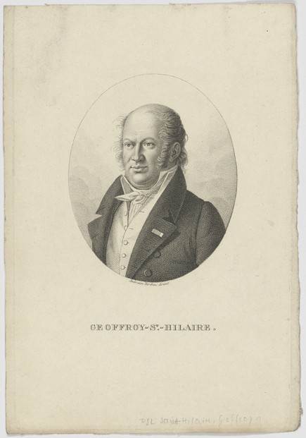 ca. 1840 stipple portrait of Isidore Geoffroy Saint-Hilaire