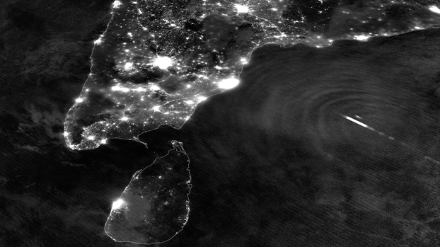 southern India and Sri Lanka; May 13, 2013, image captured by Suomi NPP (National Polar-orbiting Partnership) satellite